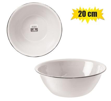 Mixing bowl enamel 20cm white cash-bowl