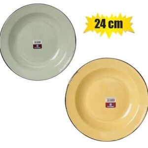 Plate enamel 24cm plain (soup)