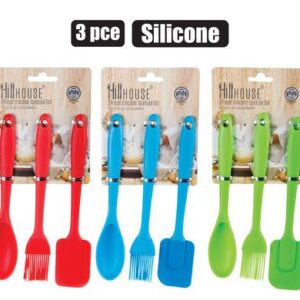 Spatula-set 3pc silicone brights h/house