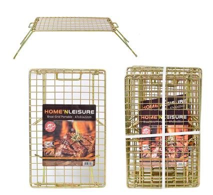 Braai-grid portable 47x31x22cm folding