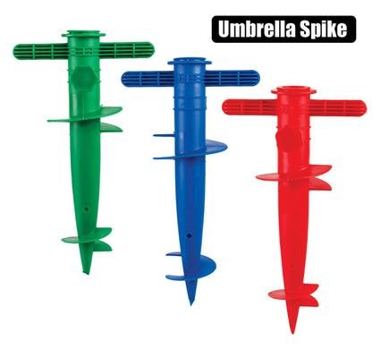 Umbrella beach spike screw-in asstd