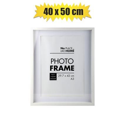Picture-frame pl shadow box 40x50cm whte