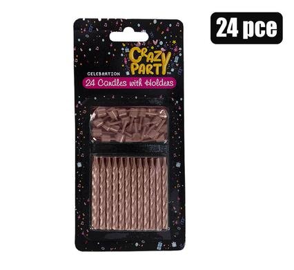 Candle birthday 24 candles+holdrs purple