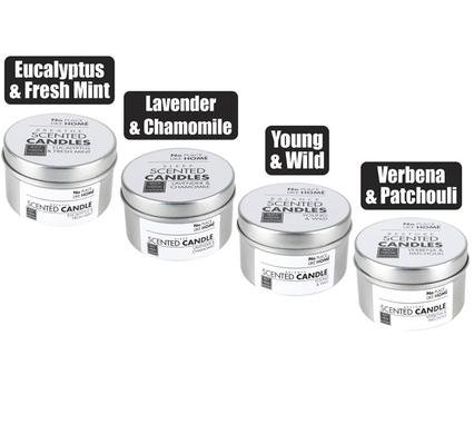 Candle in tin 6.6cm revive asstd