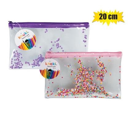 Pencil case with glitter 20cm