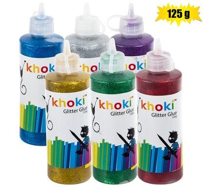 Glitter glue 125g asstd colours