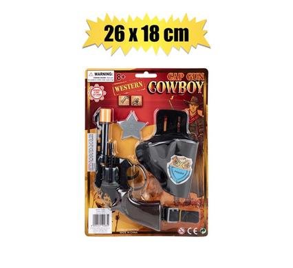 Gun hand cap cowboy set 26x18cm