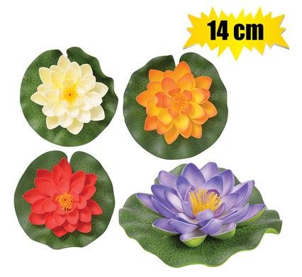 Flower floating lotus 14cm asst