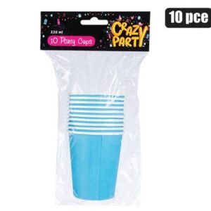 Party cups l/blue 10pc