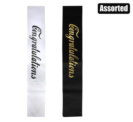 Party sash congratulations asstd