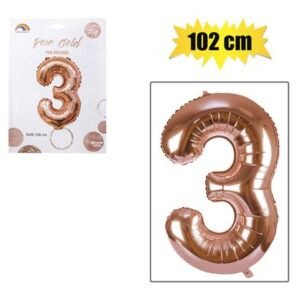 Balloon helium foil rose g 3 102cm f-04