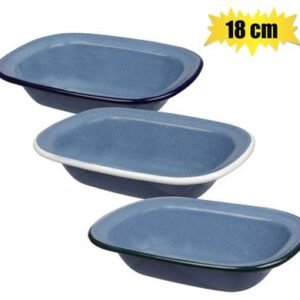 Pie dish enamel 18cm oblong