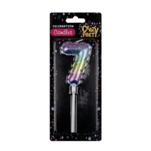 Candle birthday balloon-7 rainbow 5cm