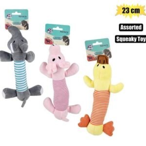 Pet puppy toy plush animal 23cm asst