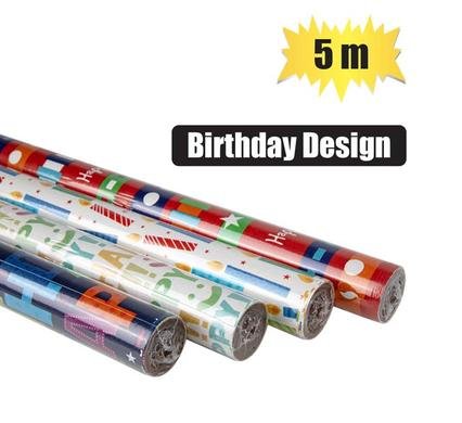 Gift-wrap 700mmx5m birthday