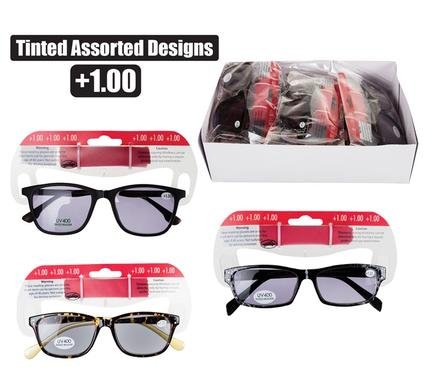 Reading glass tinted asst strenght:+1