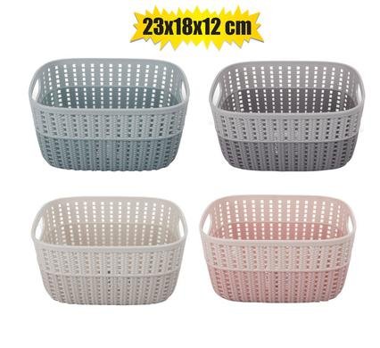 Basket pl 2-tone 3.5l 23x18x12cm