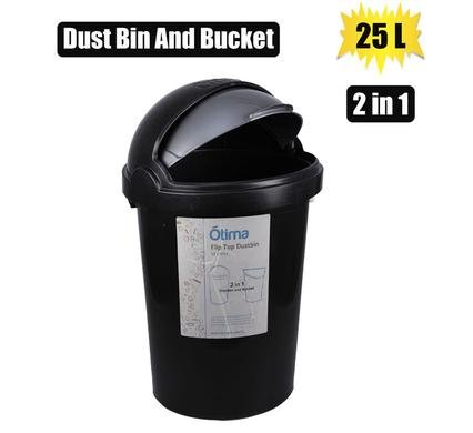 Wastepaper bin lift top 25l