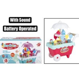 Playset ice cream cart w/sound & light