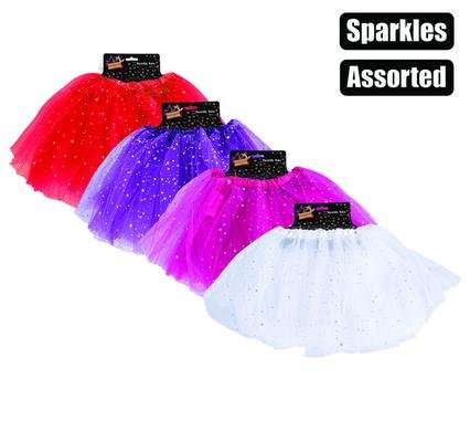 Dress up tutu sparkle asstd cols