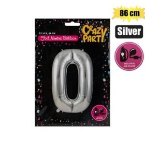 Balloons helium foil silver 0 86cm f-03