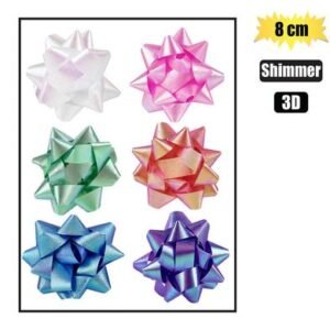 Gift-bow shimmer 3d pattern 8cm