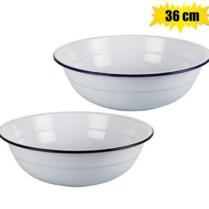 Basin enamel 36cm ridge edge