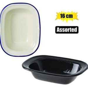 Pie dish enamel 16cm oblong