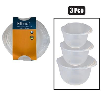 Mixing bowls set non-slip 1.5l/2l/2.5l