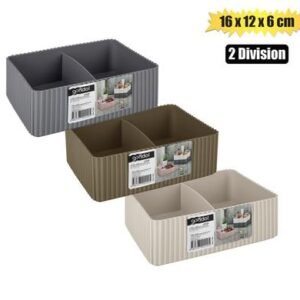 Organiser shell pattern 2 div 16x12x6cm