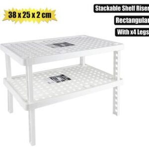 Shelf riser 38x25x2cm rect w/4 legs