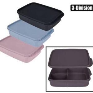 Lunch box soft seal 3-div 1,2l