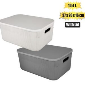 Storage box shell design with lid 13l