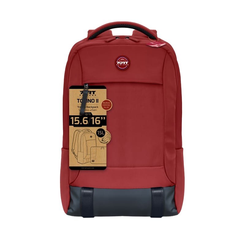 Port Designs Torino II 15.6" Backpack-Red - Image 4