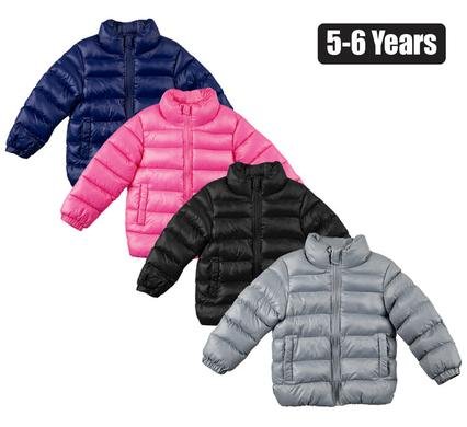 Puffer jacket kids plain size 5-6