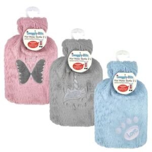 Hotwater bottle w/plush cover embrod 2l
