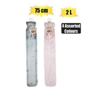 Hotwater bottle w/plush cover long 2l