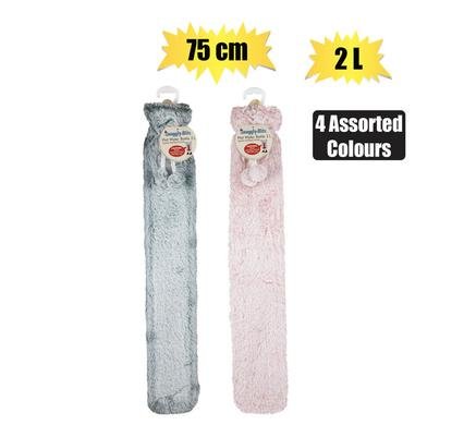 Hotwater bottle w/plush cover long 2l