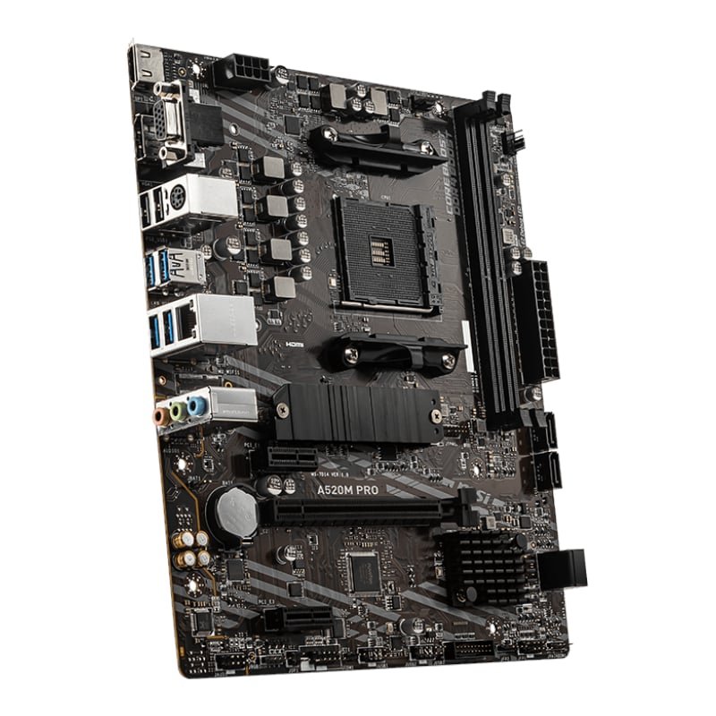 MSI A520M-PRO AMD AM4 MATX Gaming Motherboard - Image 4
