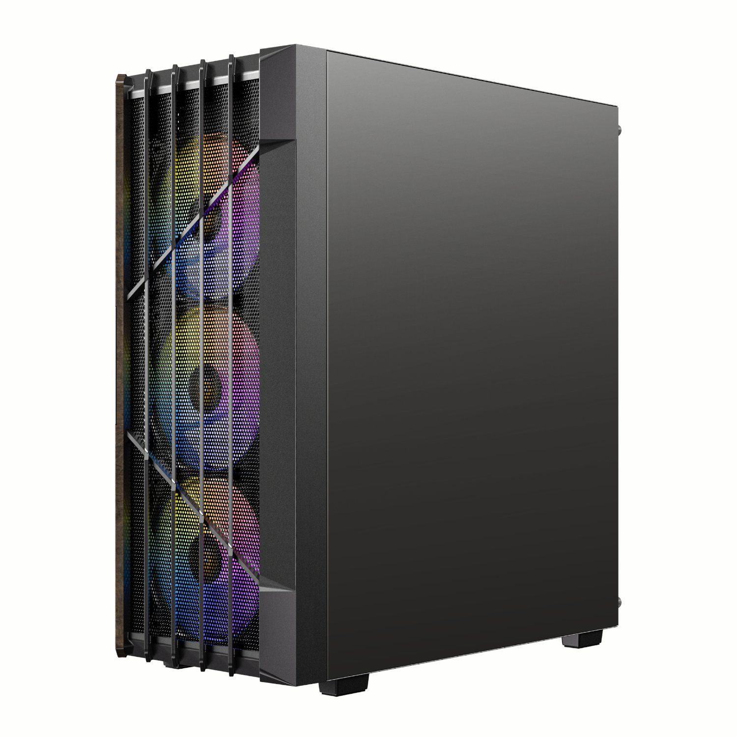 Antec AX63 Wood ARGB ATX Mid Tower Gaming Chassis - Black - Image 3