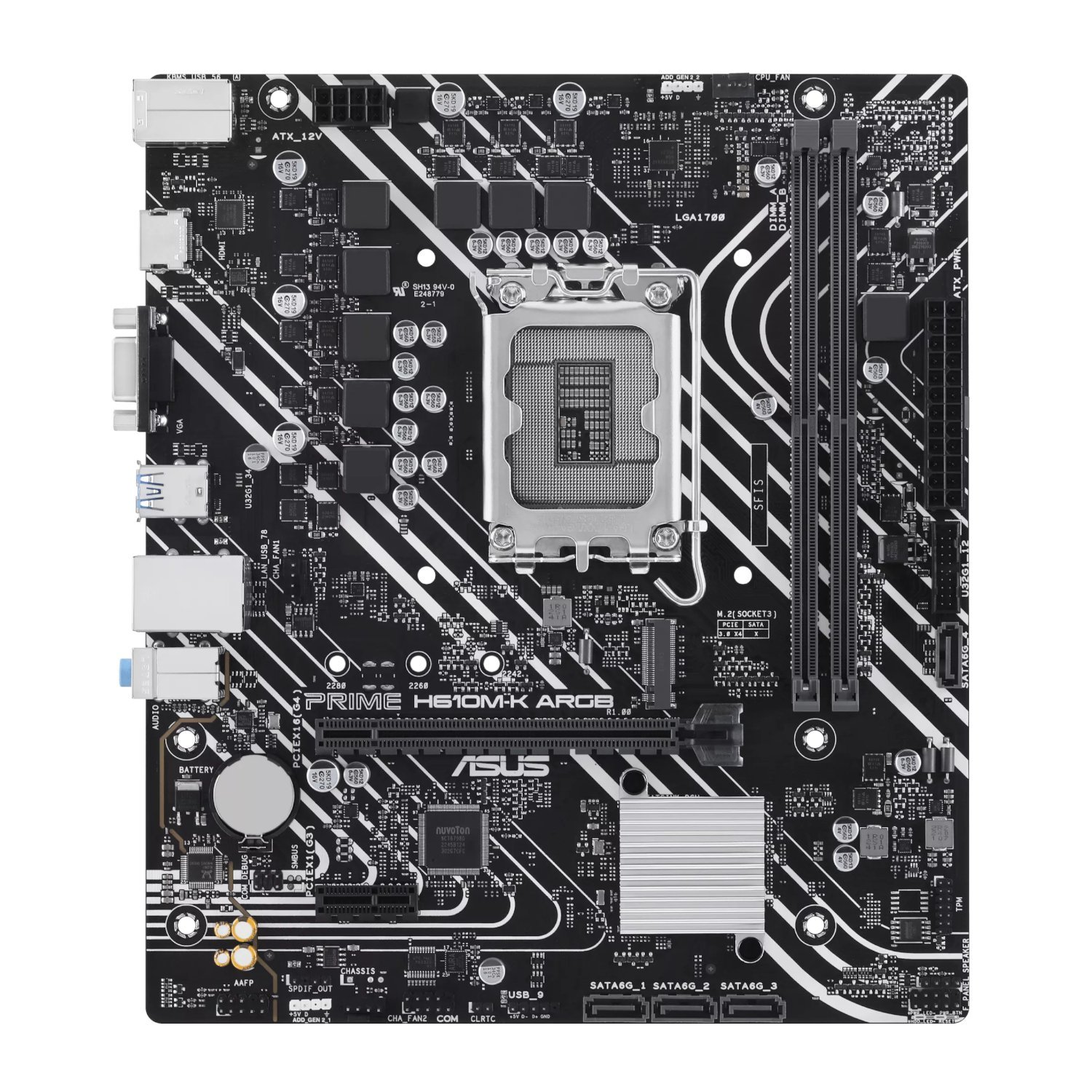 Asus PRIME H610M-K ARGB Intel LGA1700 M-ATX Motherboard - Image 2