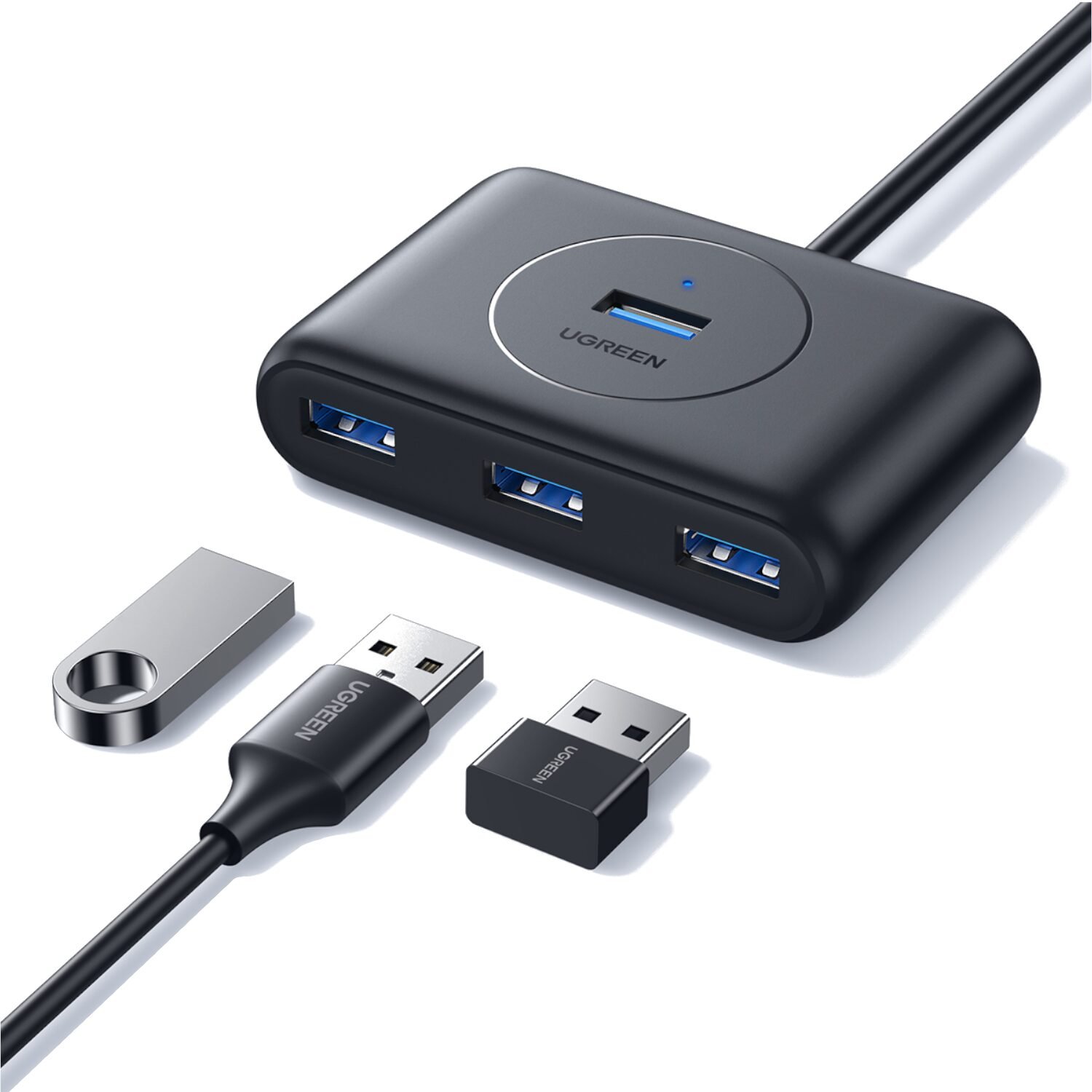 UGREEN 4-Port USB 3.0 Hub with Micro USB | 5Gbps Data Transfer - 1m - Image 2