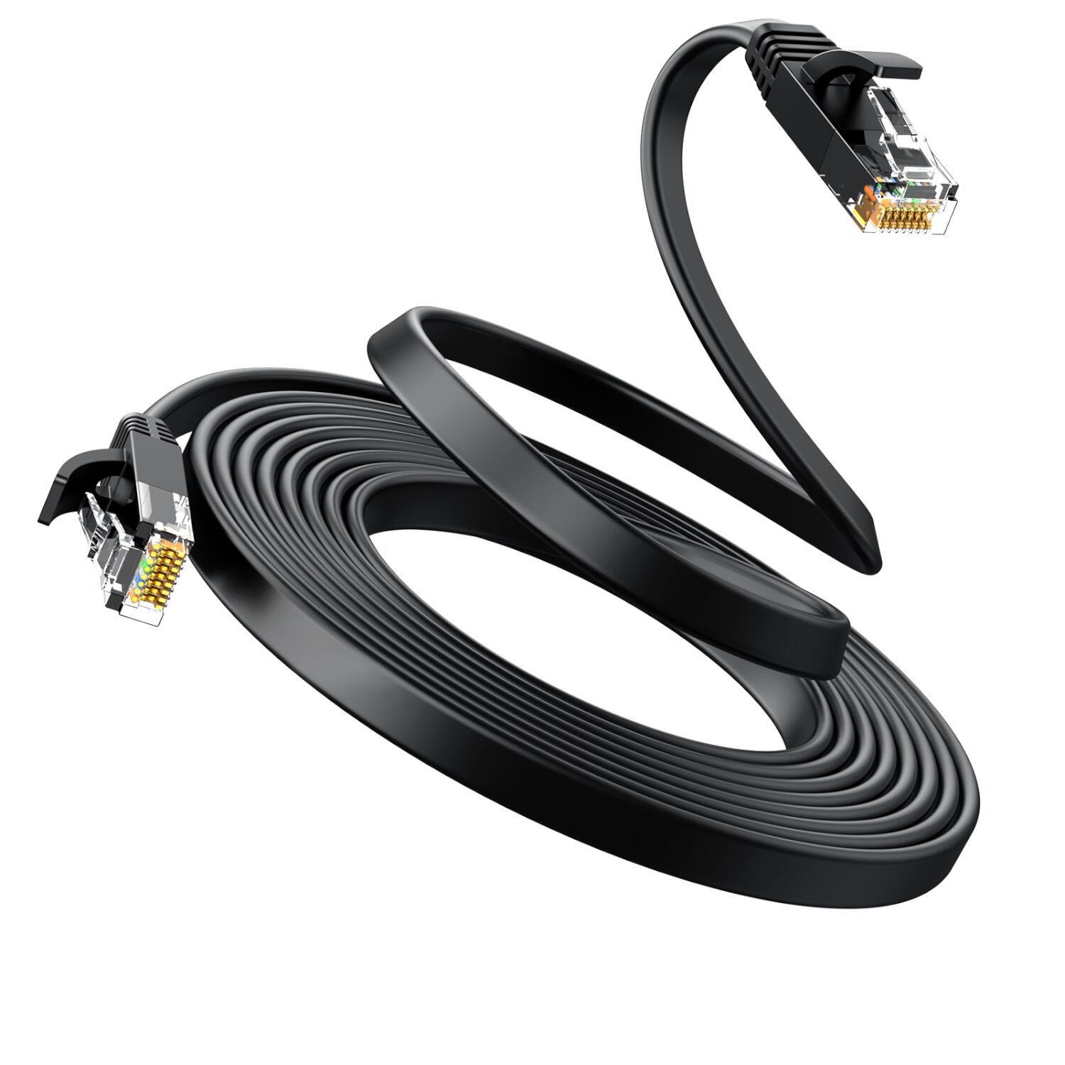 UGREEN NW102 Cat6 U/UTP Flat Ethernet Cable 30m - Black - Image 3