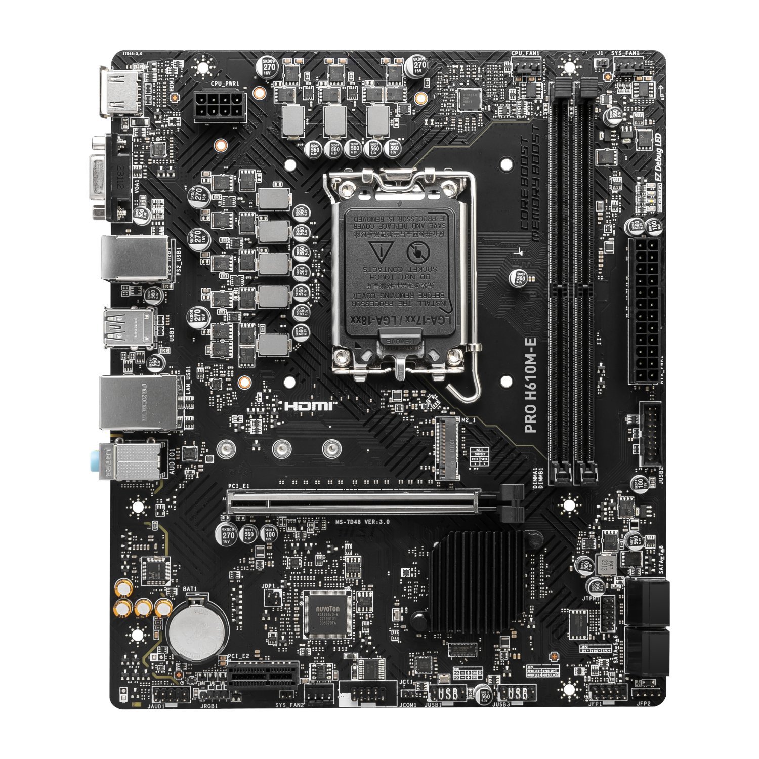 MSI PRO H610M-E Intel LGA1700 DDR5 M-ATX Motherboard - Image 2