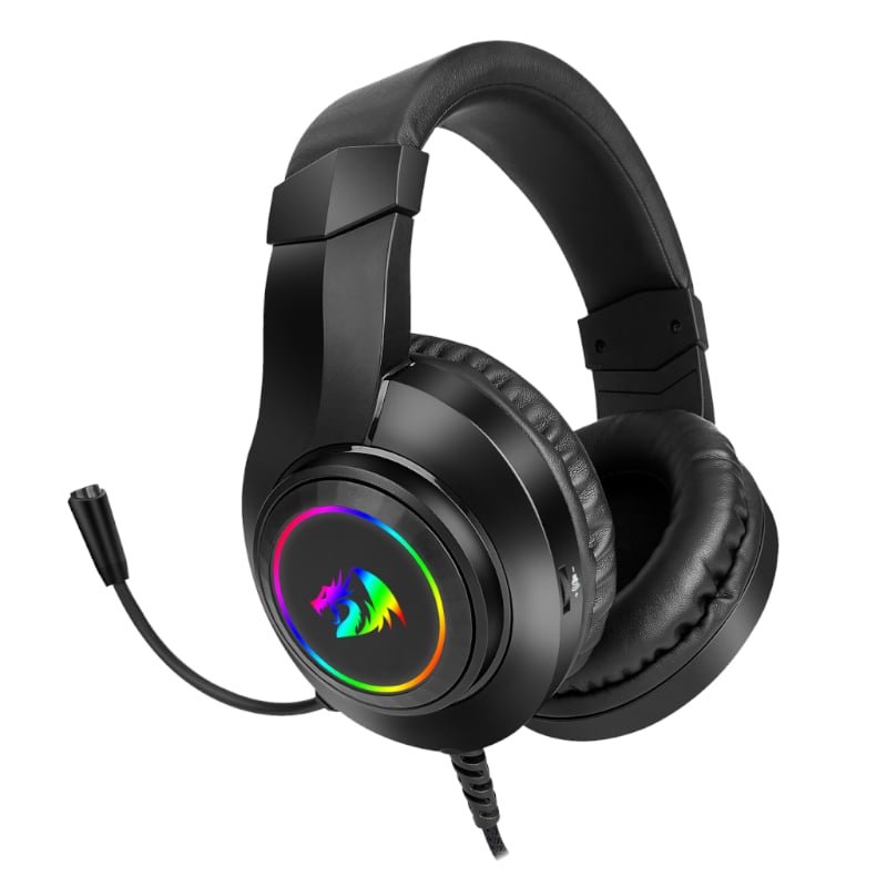REDRAGON Over-Ear HYLAS Aux (Mic and Headset)|USB (Power Only)
RGB Gaming Headset - Black - Image 2