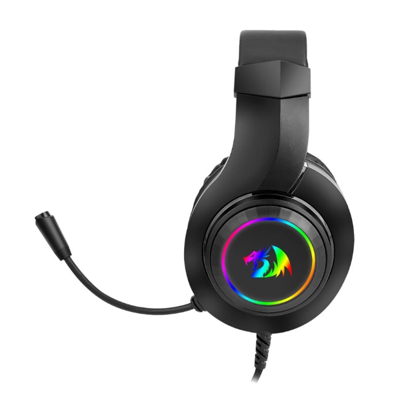 REDRAGON Over-Ear HYLAS Aux (Mic and Headset)|USB (Power Only)
RGB Gaming Headset - Black - Image 4