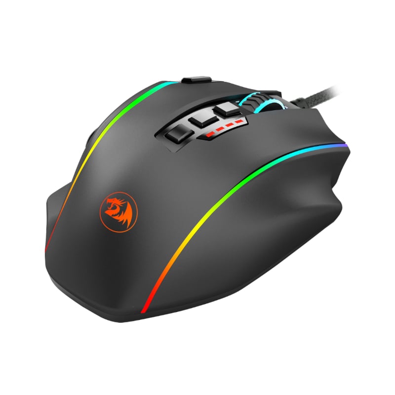 REDRAGON PERDICTION 4 12400DPI RGB MMO Ergo Gaming Mouse - Black - Image 3